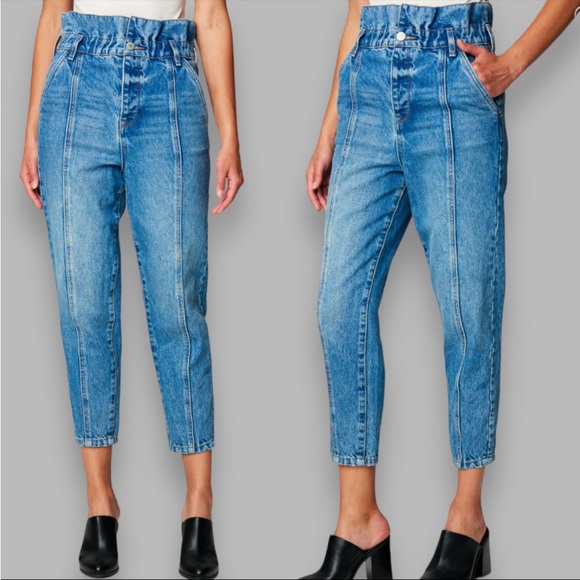 NWT Blank NYC Vintage Inspired Relaxed Paperbag Waist Jean In Size 24 - Picture 5 of 15